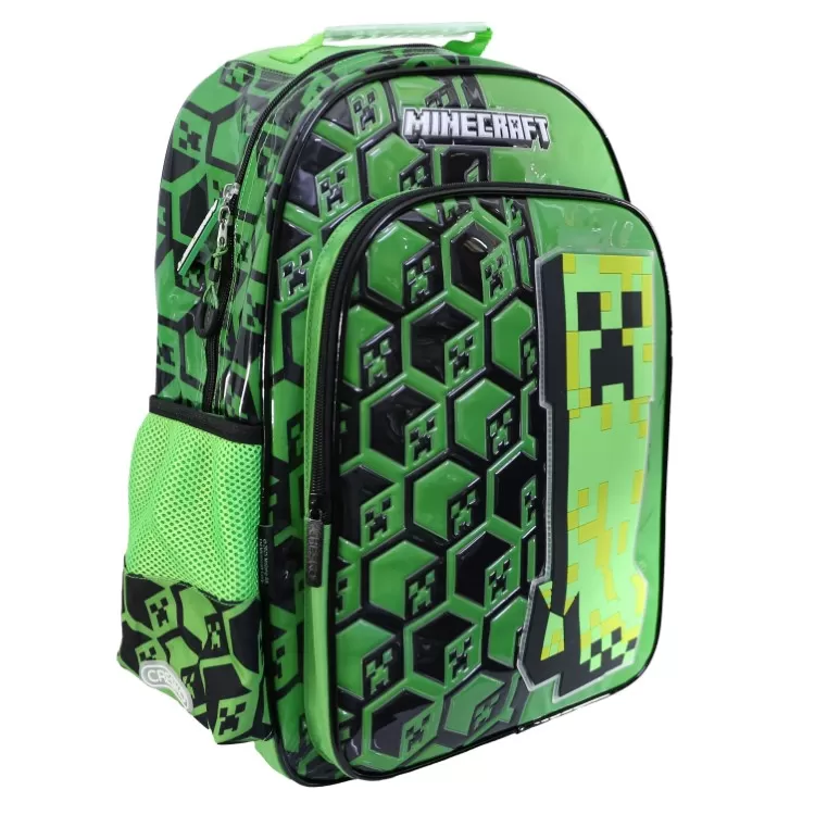 Mochila Escolar Cresko 2026 Minecraft 18" Art.MI118